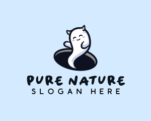 Phantom - Spooky Cute Ghost logo design