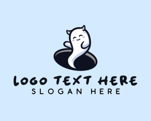 Spooky Cute Ghost Logo