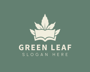 Weed - Weed Cannabis Book logo design