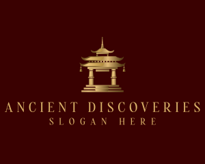 Chinese Temple Architecture logo design