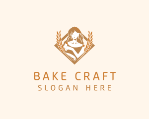 Wheat Woman Baker  logo design