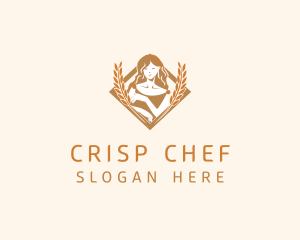 Wheat Woman Baker  logo design