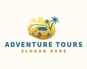 Tour - Camping Tour Minivan logo design