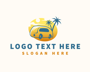 Tourism - Camping Tour Minivan logo design