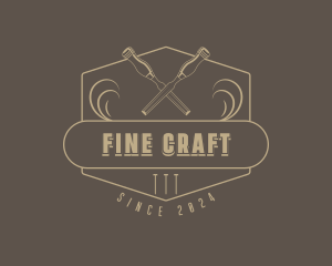 Wood Chisel Woodwork logo design