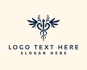 Nursing - Healthcare Medical Caduceus logo design