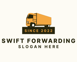 Shipping Box Truck logo design