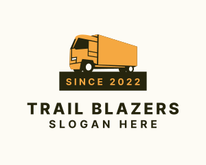 Shipping Box Truck logo design