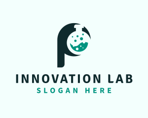 Experiment - Laboratory Flask Letter P logo design