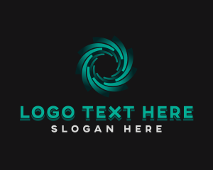 Technology - Spiral Motion Vortex logo design