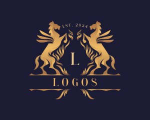Royalty - Pegasus Royalty Crest logo design