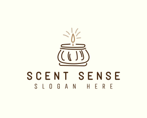 Jar Scented Candle logo design