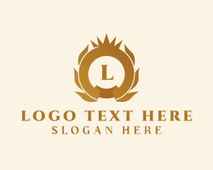 High End - Royal Golden Wreath logo design