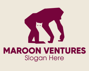 Maroon Gorilla & Cat logo design