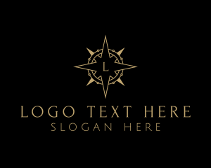 Luxury - Navigation Star Compass logo design