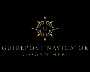 Navigation Star Compass logo design