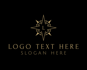 Locator - Navigation Star Compass logo design