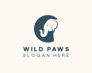 Mammal - Wild Elephant Circus logo design