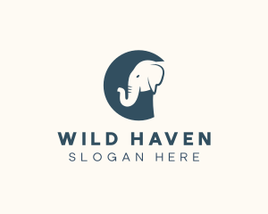 Wild Elephant Animal logo design