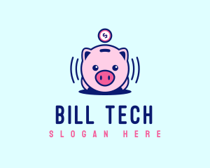 Piggy Coin Dollar logo design