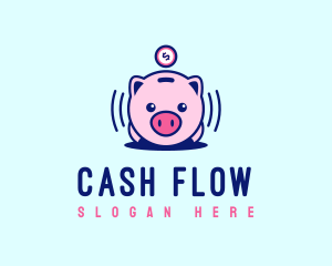 Monetary - Piggy Coin Dollar logo design