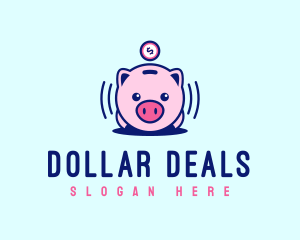 Dollar - Piggy Coin Dollar logo design