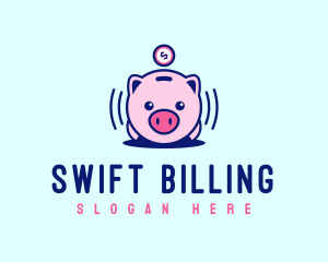 Piggy Coin Dollar logo design