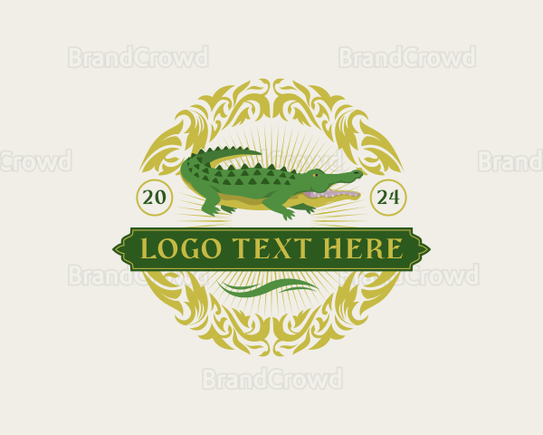 Reptile Crocodile Wildlife Logo