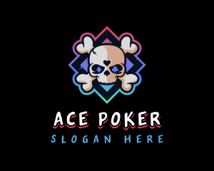 Poker - Skull Poker Gambler logo design
