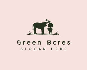 Cow Girl Ranch logo design