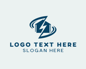House - Home Lightning Power logo design
