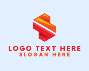 Online - Colorful Geometric Letter S logo design