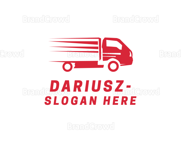 Red Trucking Vehicle Logo