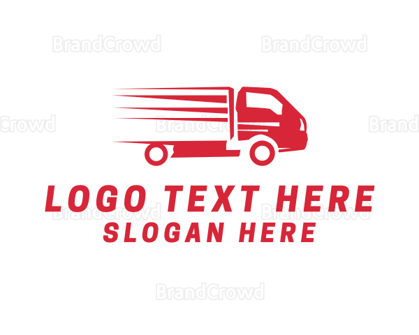 Red Trucking Vehicle Logo