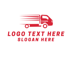 Fast - Red Trucking Vehicle logo design