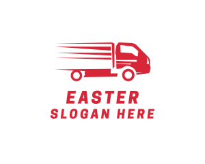 Driver - Red Trucking Vehicle logo design