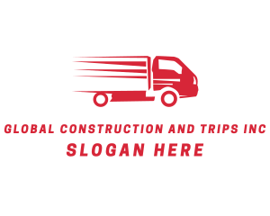 Trailer - Red Trucking Vehicle logo design