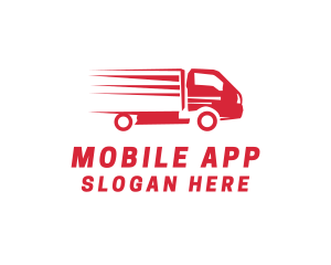 Haulage - Red Trucking Vehicle logo design