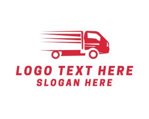 Red Trucking Vehicle  Logo