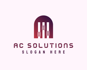 Sound Equalizer Letter A logo design