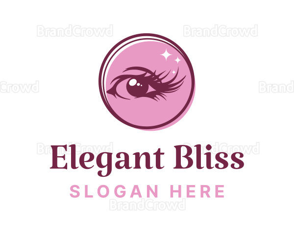 Pink Feminine Eyelashes Logo