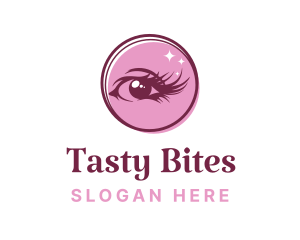 Pink Feminine Eyelashes Logo