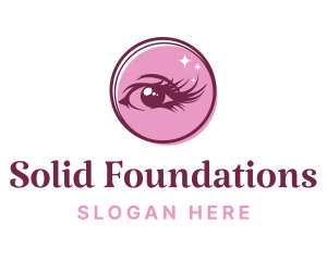 Model - Pink Feminine Eyelashes logo design