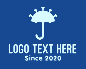 Rainy Day - Virus Umbrella Protection logo design
