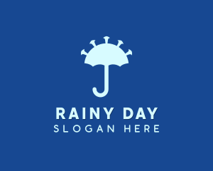 Rainy - Virus Umbrella Protection logo design
