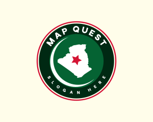 Algeria Map Geography logo design