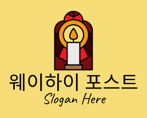 Church Candle Vigil Mosaic  logo design