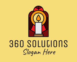 Church Candle Vigil Mosaic  logo design