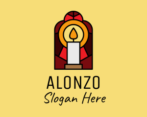 Church Candle Vigil Mosaic  logo design