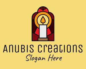 Church Candle Vigil Mosaic  logo design